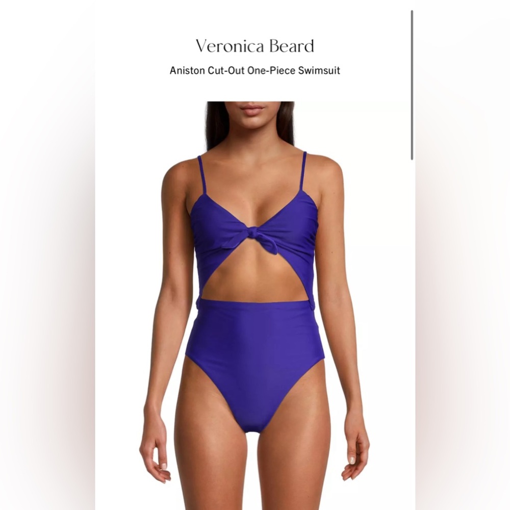 Veronica Beard Aniston Cut-Out One-Piece Swimsuit,  Medium, $298
